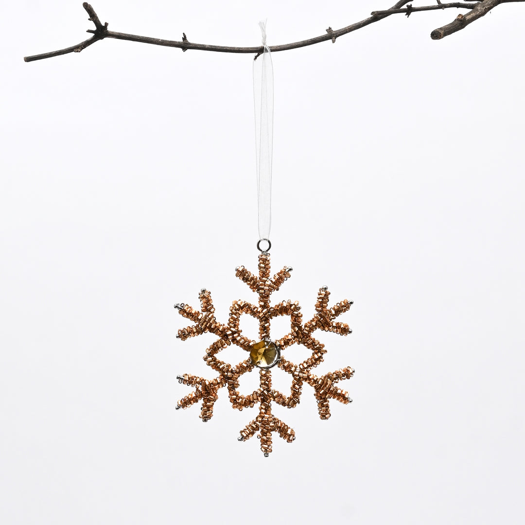 Beaded snowflakes | Christmas Hanging Ornament