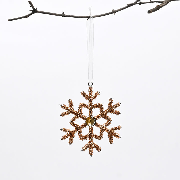 Beaded snowflakes | Christmas Hanging Ornament