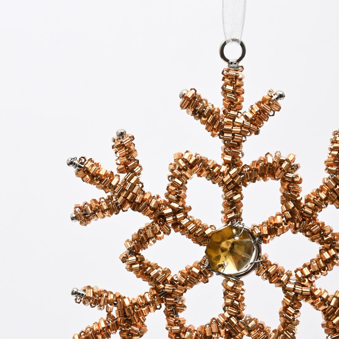 Beaded snowflakes | Christmas Hanging Ornament