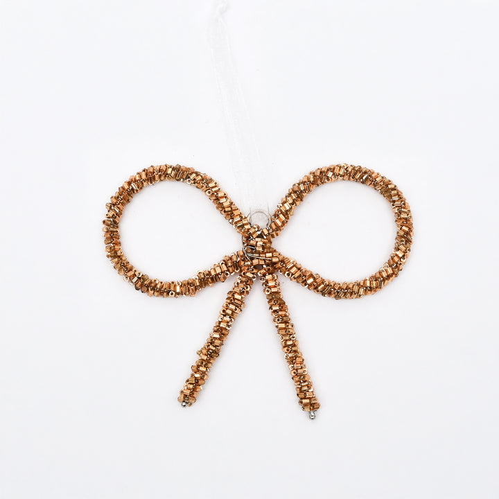 Beaded Bow | Christmas Hanging Ornament