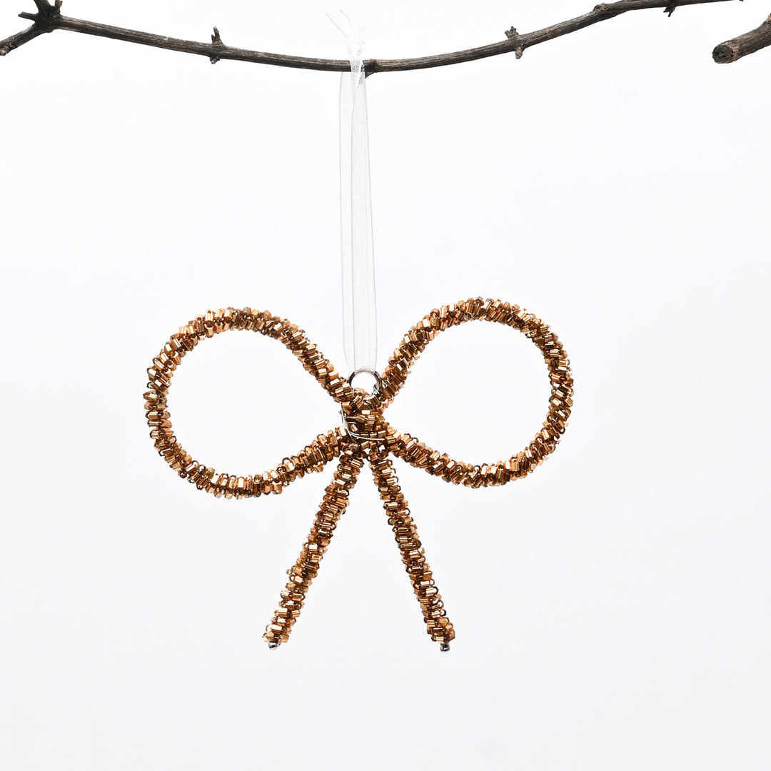Beaded Bow | Christmas Hanging Ornament
