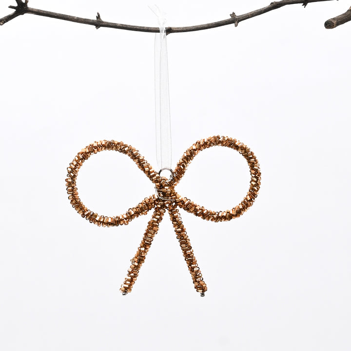 Beaded Bow | Christmas Hanging Ornament