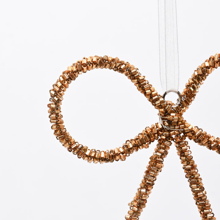 Beaded Bow | Christmas Hanging Ornament