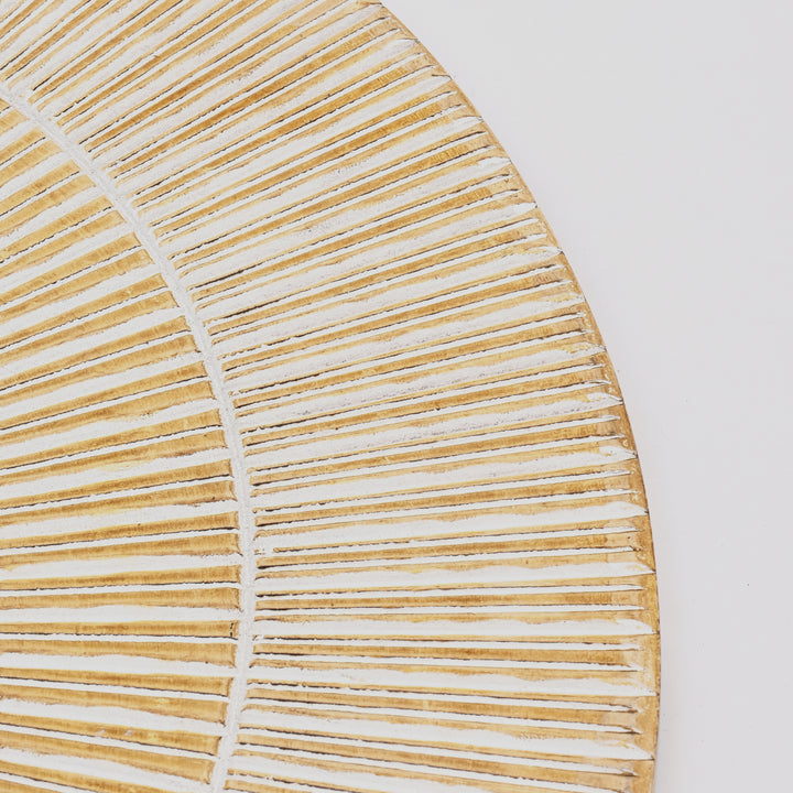 Wooden Wall Decor | Hand Carved Round Wall Accent | 36" Handmade Solid Wood Wall Art | Living Room, Bedroom & Entryway