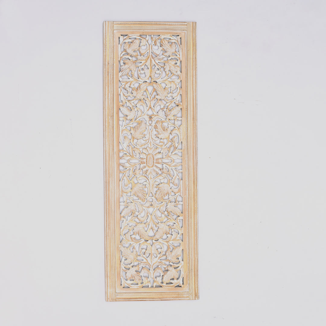 Wall Decor | Wooden Floral Hand Carved Mandala Solid Wood Wall Art | Boho & Vintage Home Decor Accent | Living Room, Bedroom & Entryway
