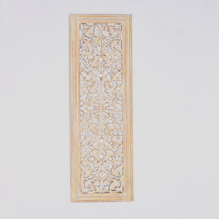 Wall Decor | Wooden Floral Hand Carved Mandala Solid Wood Wall Art | Boho & Vintage Home Decor Accent | Living Room, Bedroom & Entryway