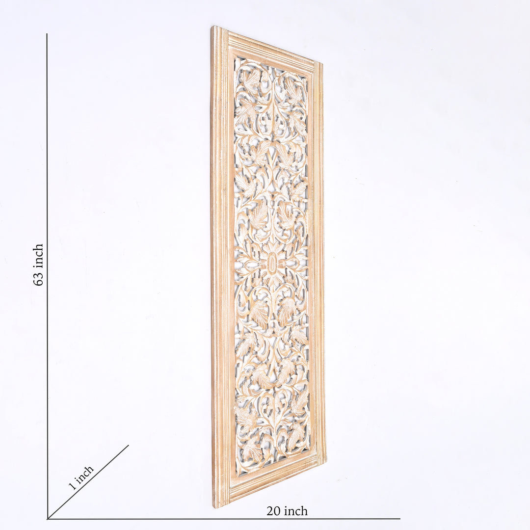 Wall Decor | Wooden Floral Hand Carved Mandala Solid Wood Wall Art | Boho & Vintage Home Decor Accent | Living Room, Bedroom & Entryway