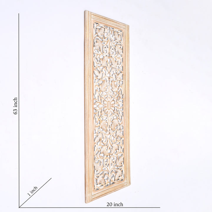 Wall Decor | Wooden Floral Hand Carved Mandala Solid Wood Wall Art | Boho & Vintage Home Decor Accent | Living Room, Bedroom & Entryway