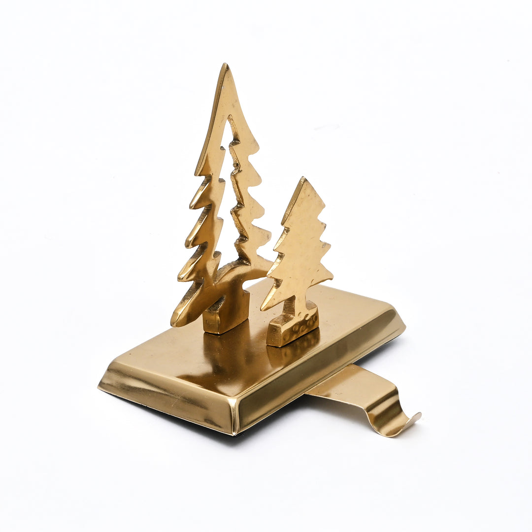 Gold Christmas Tree Stocking Holder