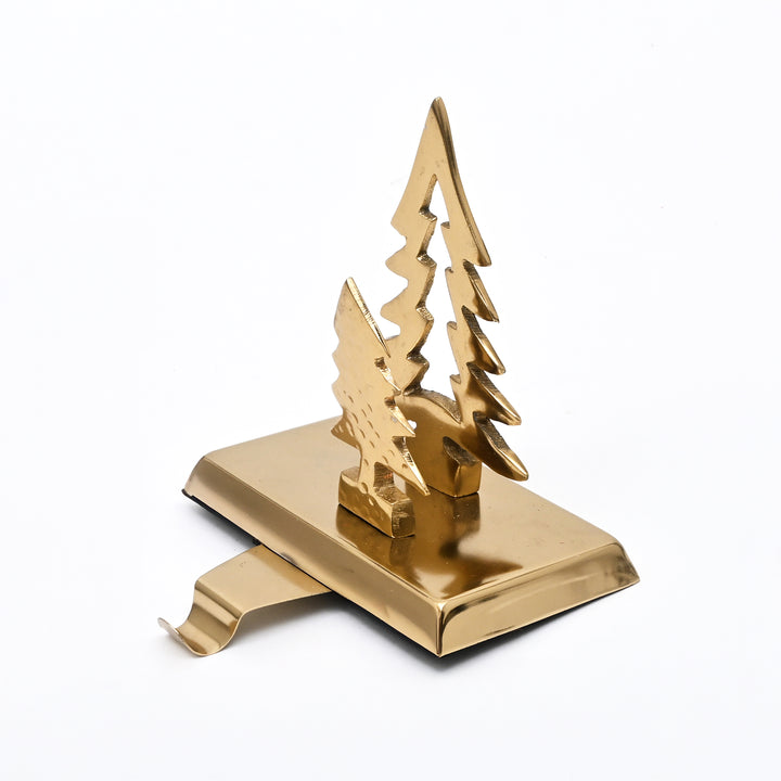 Gold Christmas Tree Stocking Holder