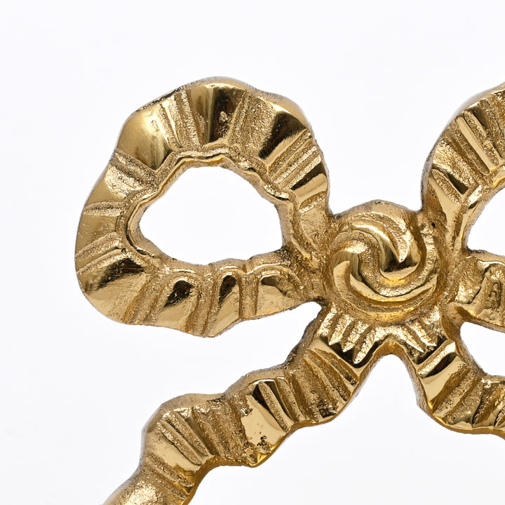 Gold Bow Christmas Stocking Holder