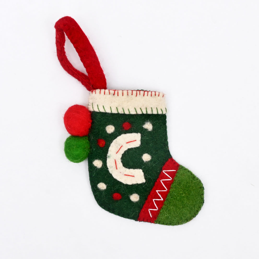 Mini Felt Christmas Stocking | Festive Décor