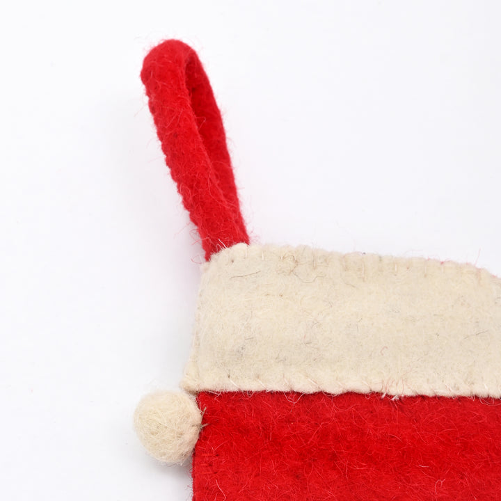 Mini Christmas Stocking Decor | Felt Holiday Hanging Ornament