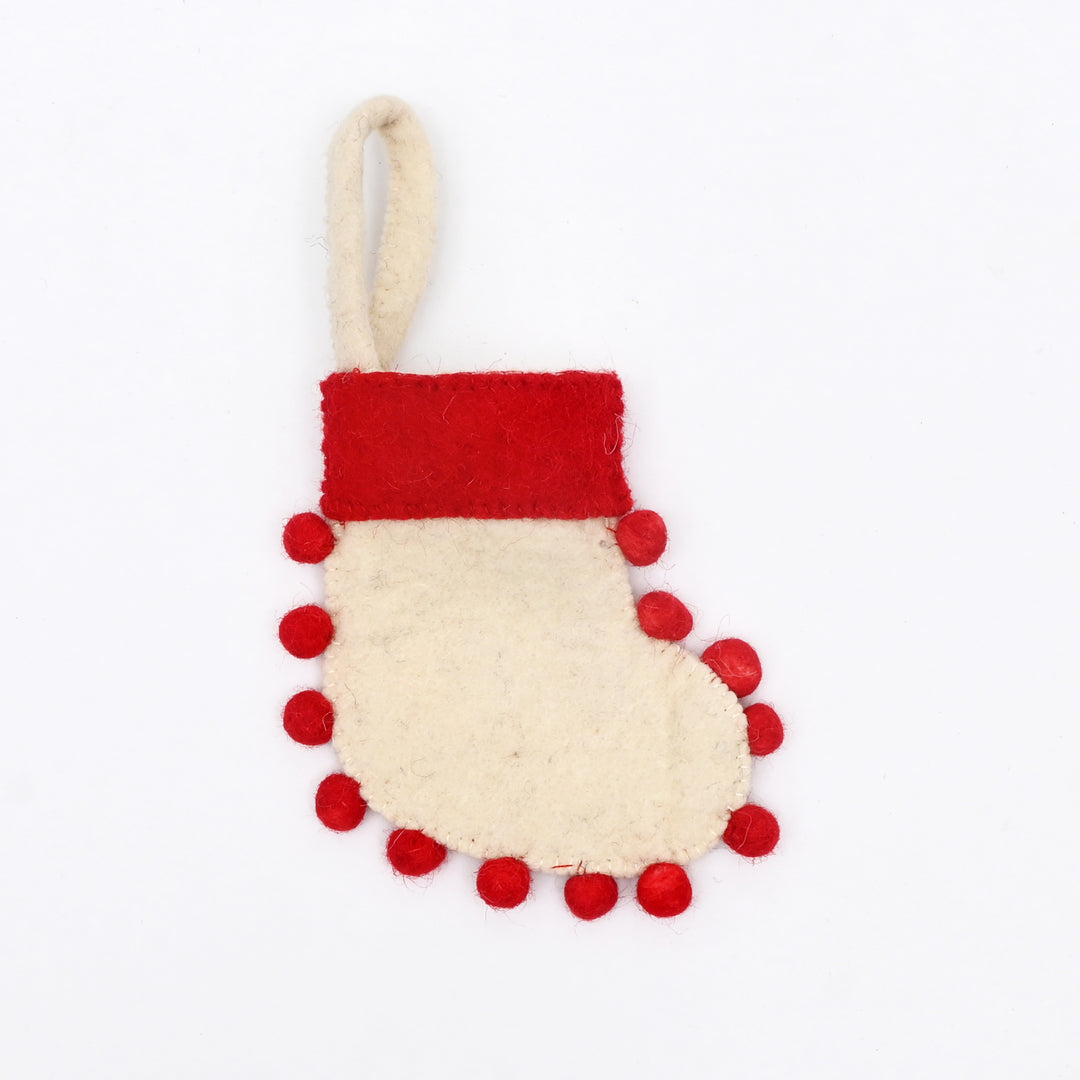Mini Christmas Stocking Decor | Holiday Hanging Ornament