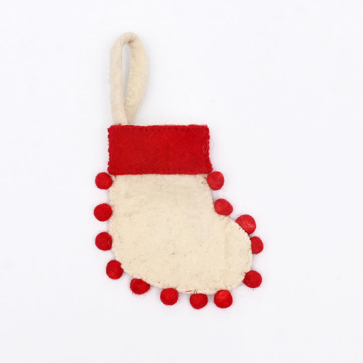 Mini Christmas Stocking Decor | Holiday Hanging Ornament