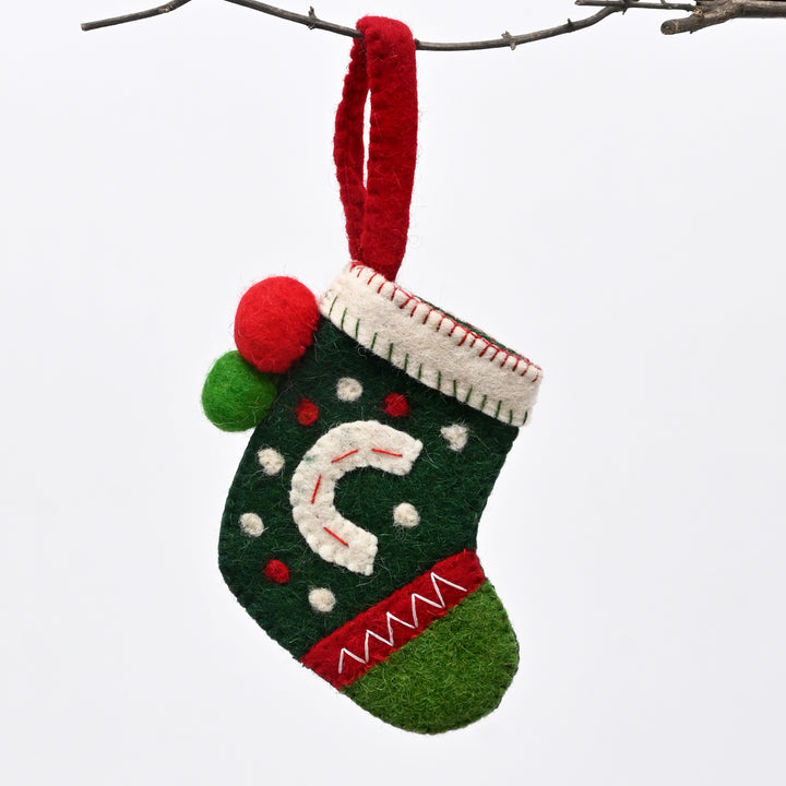 Mini Felt Christmas Stocking | Festive Décor