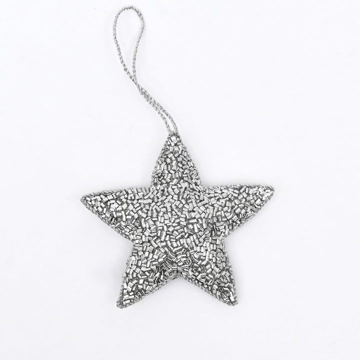 Decorative Hanging Star Ornament | Silver | Holiday Décor