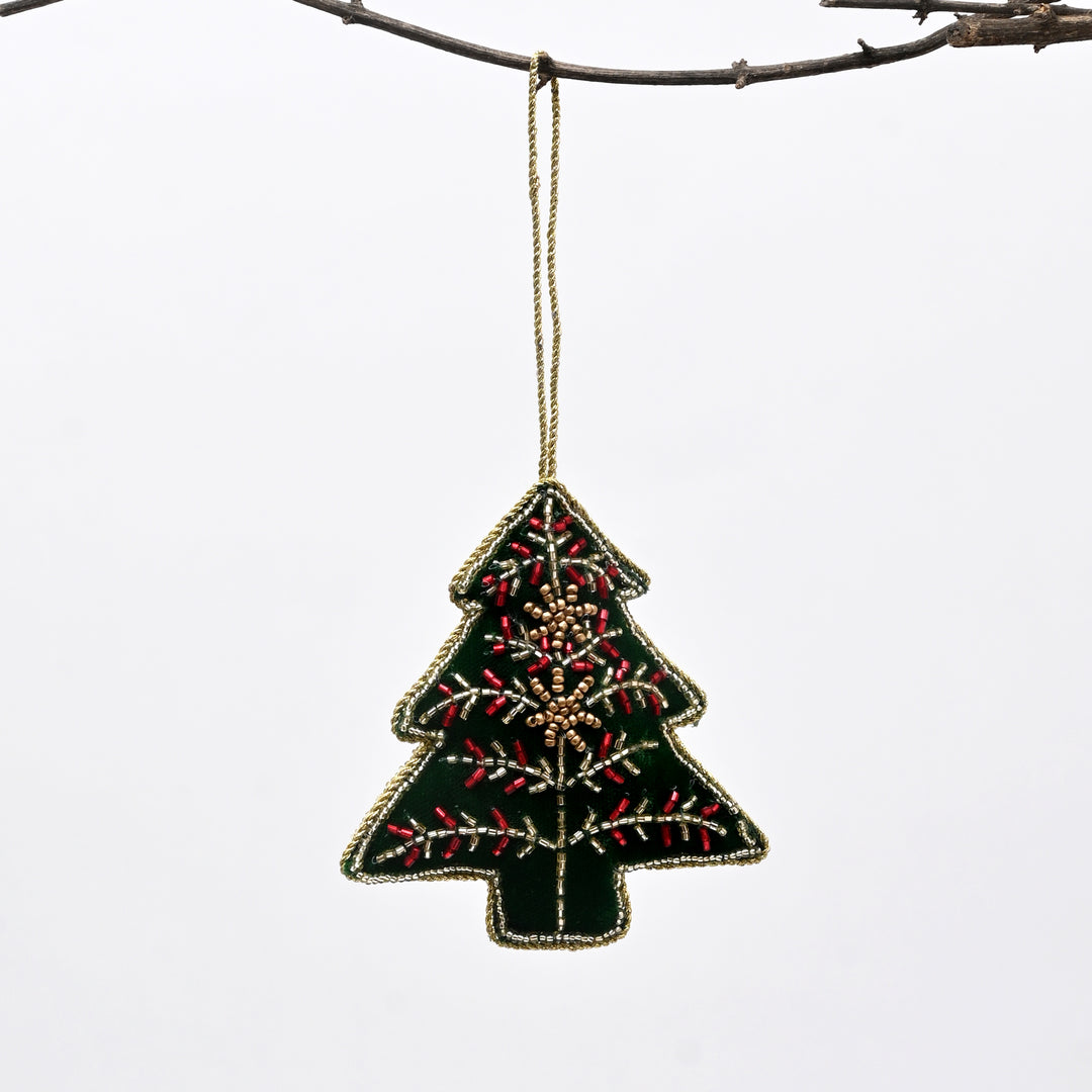 Decorative Tree Hanging Ornaments | Green | Holiday Decor