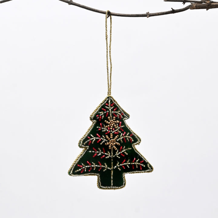 Decorative Tree Hanging Ornaments | Green | Holiday Decor