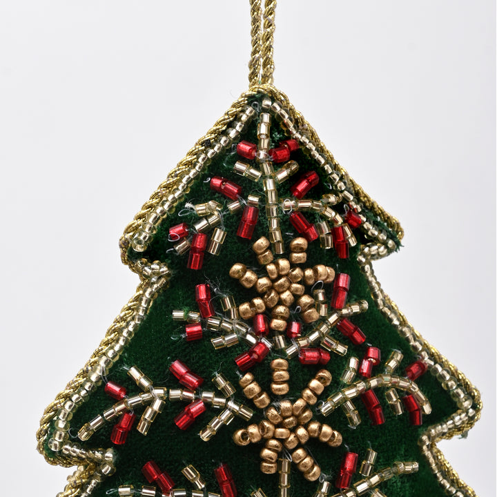 Decorative Tree Hanging Ornaments | Green | Holiday Decor