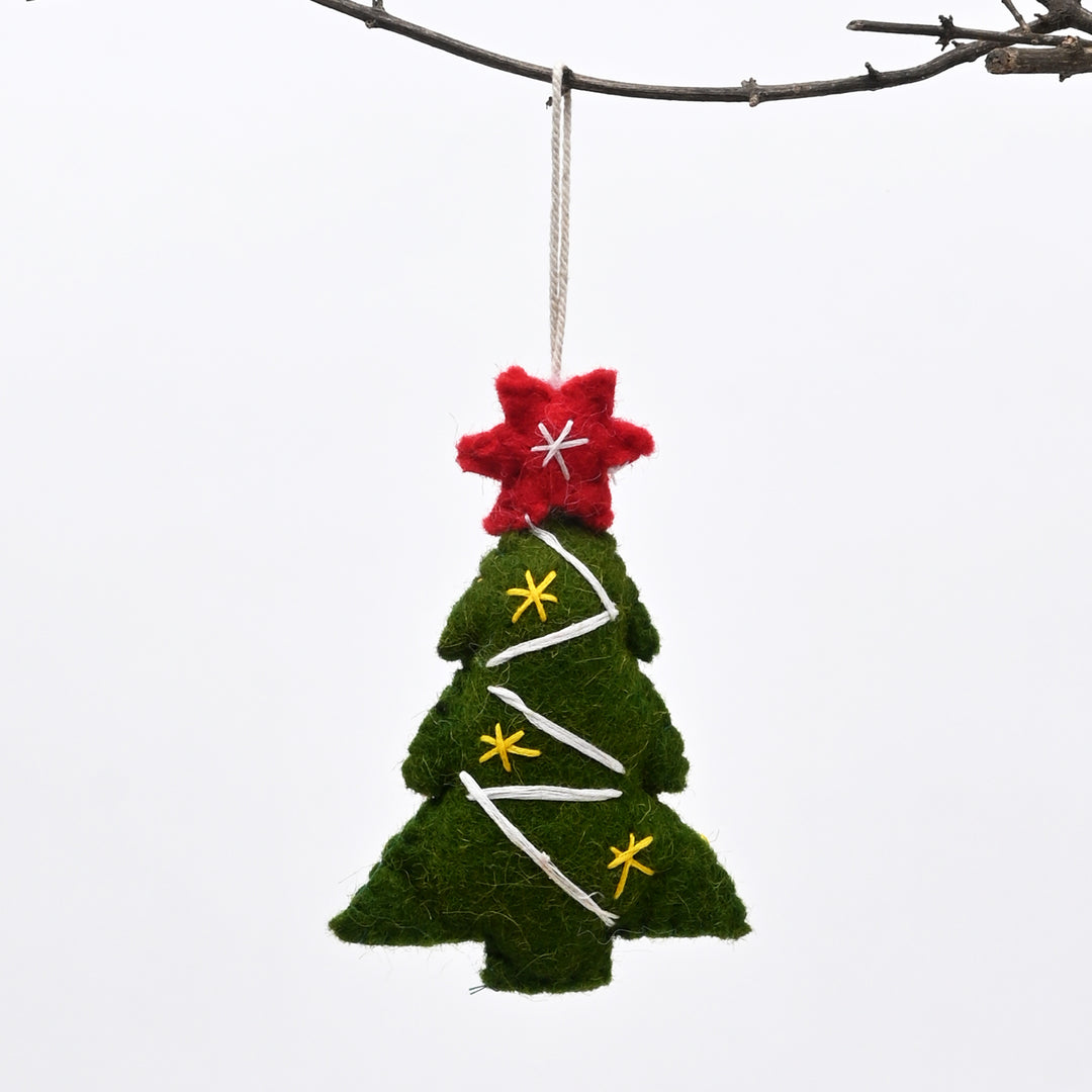 Christmas Hanging Felt Tree Ornament | Green