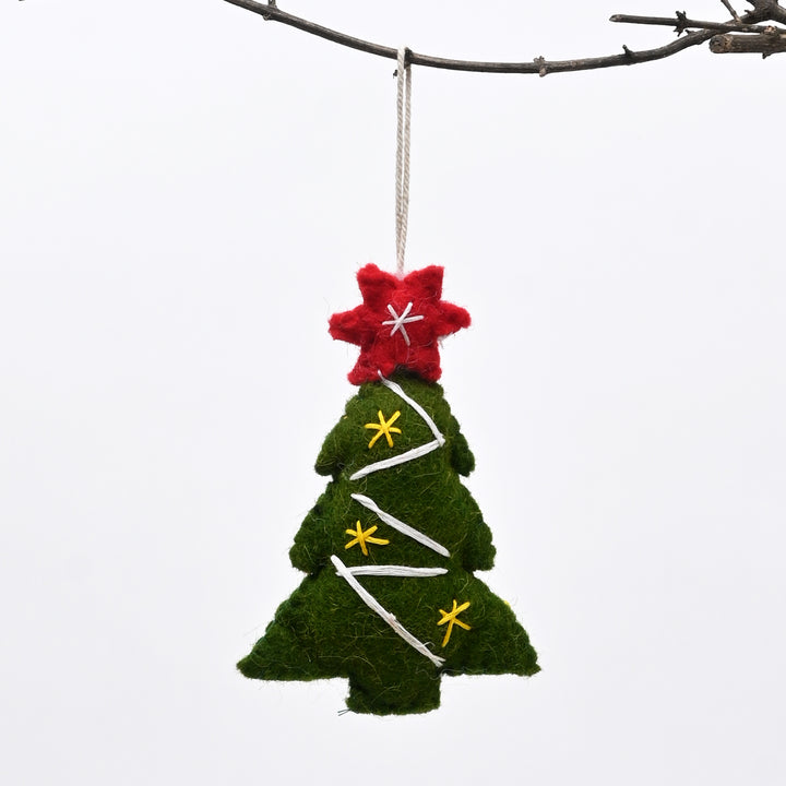 Christmas Hanging Felt Tree Ornament | Green