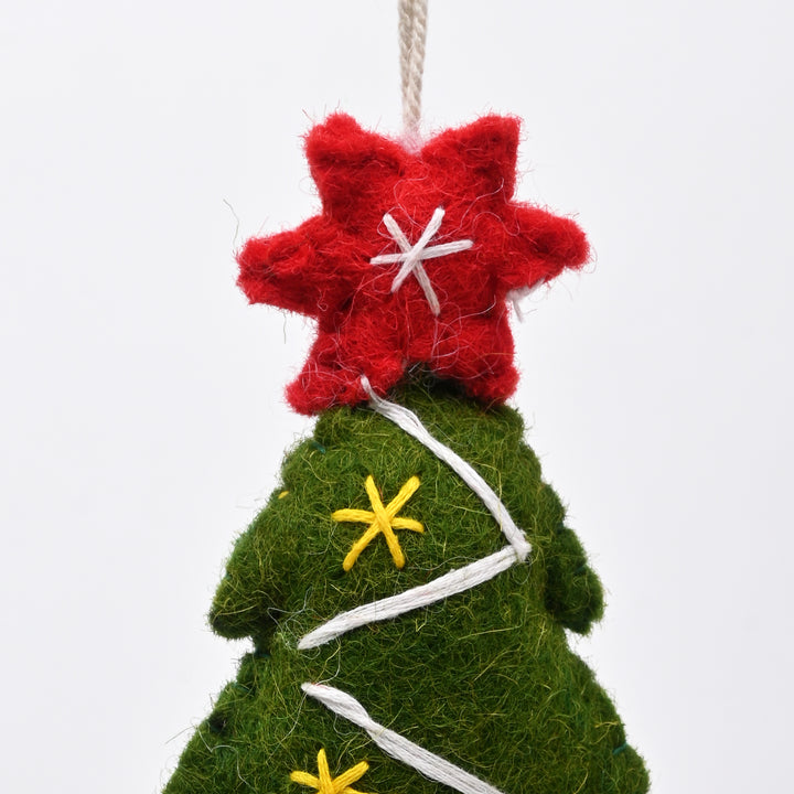 Christmas Hanging Felt Tree Ornament | Green