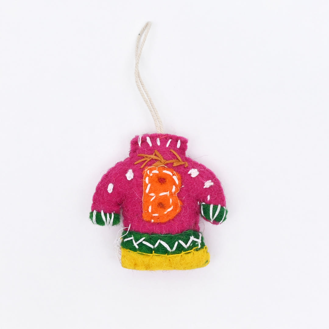Christmas Hanging Felt Ornament | Pink