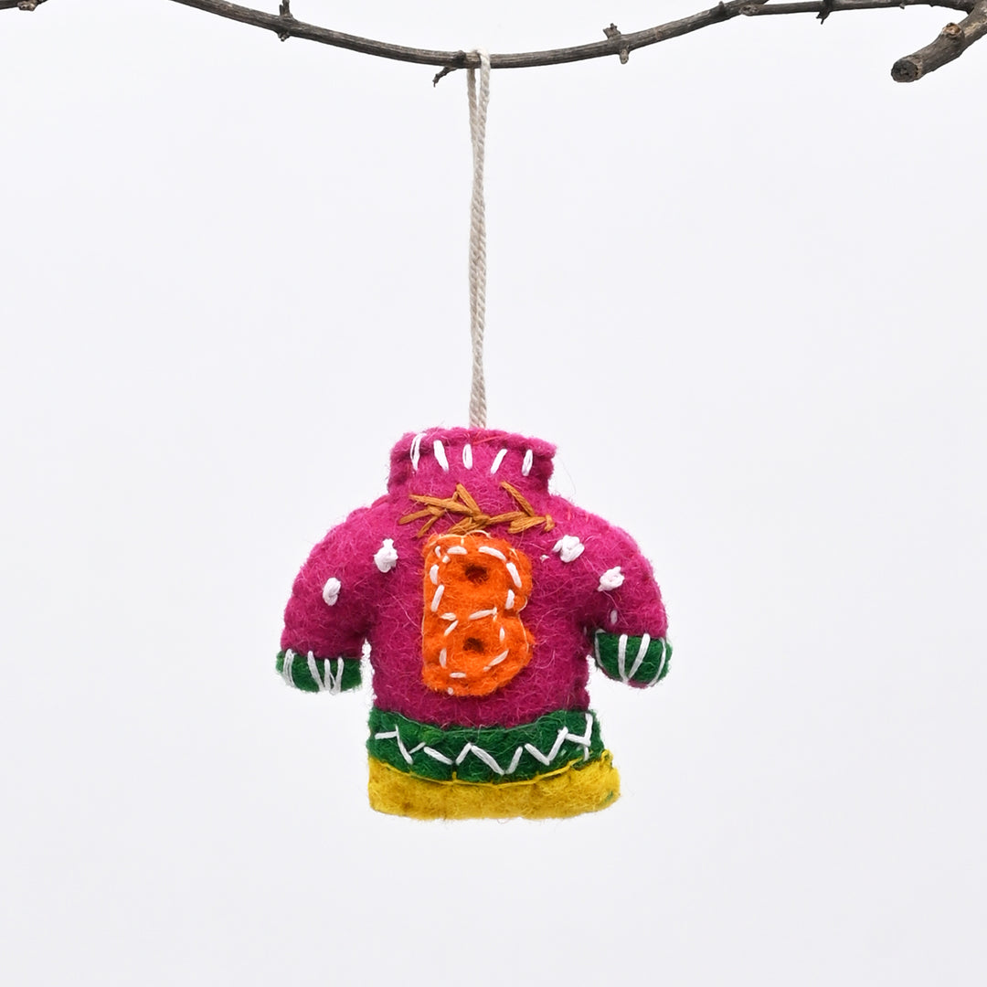 Christmas Hanging Felt Ornament | Pink
