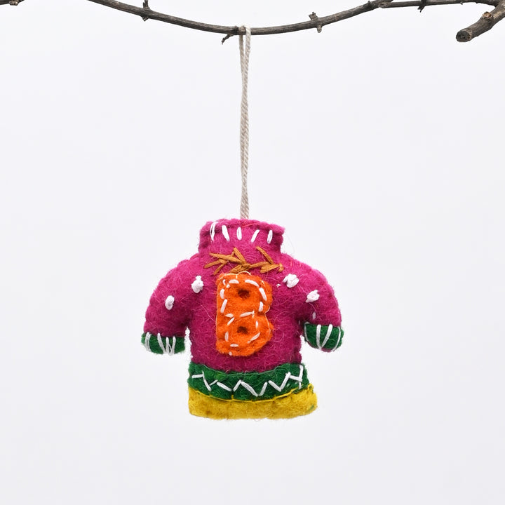 Christmas Hanging Felt Ornament | Pink