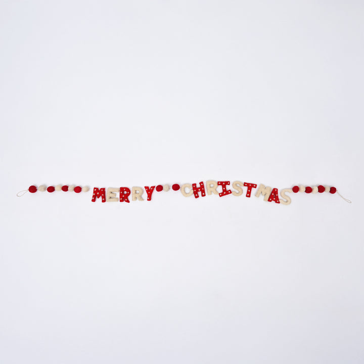 Felt Garland | Red & White | Christmas Décor