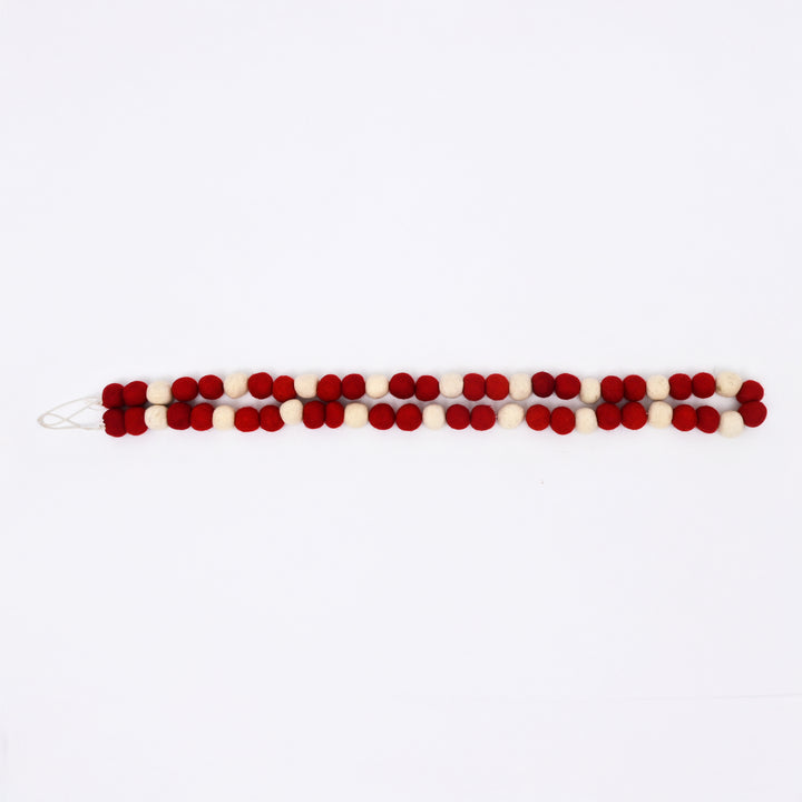 Christmas Décor Garland | Felt | Red & White