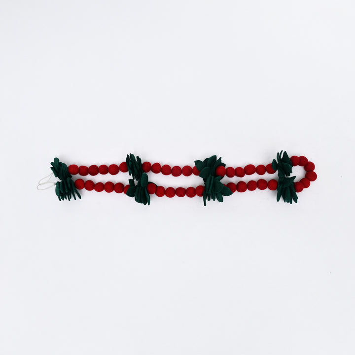 Christmas Felt Garland | Red & Green | Holiday Decoration