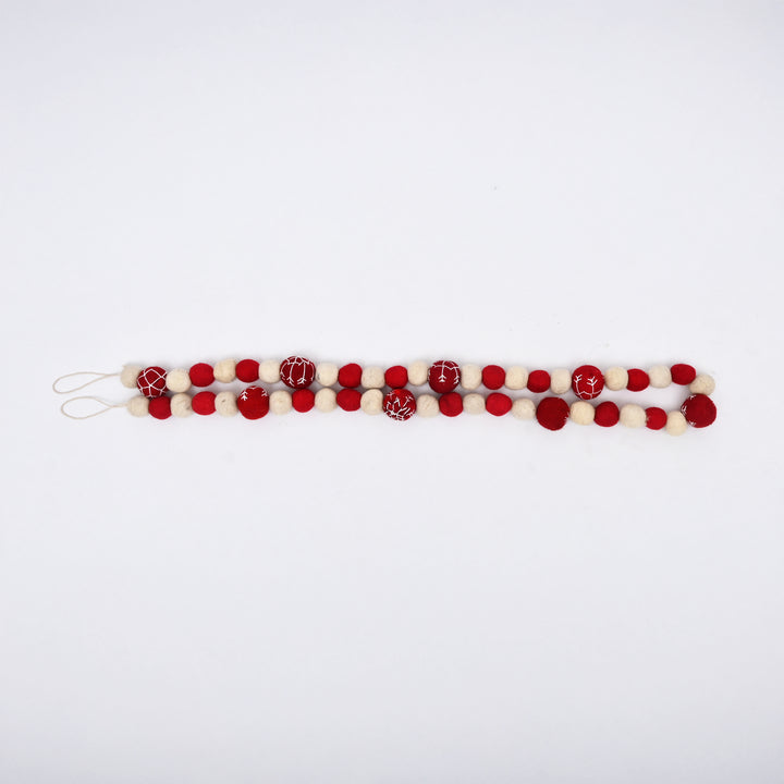 Felt Garland | Red & White | Holiday Décor