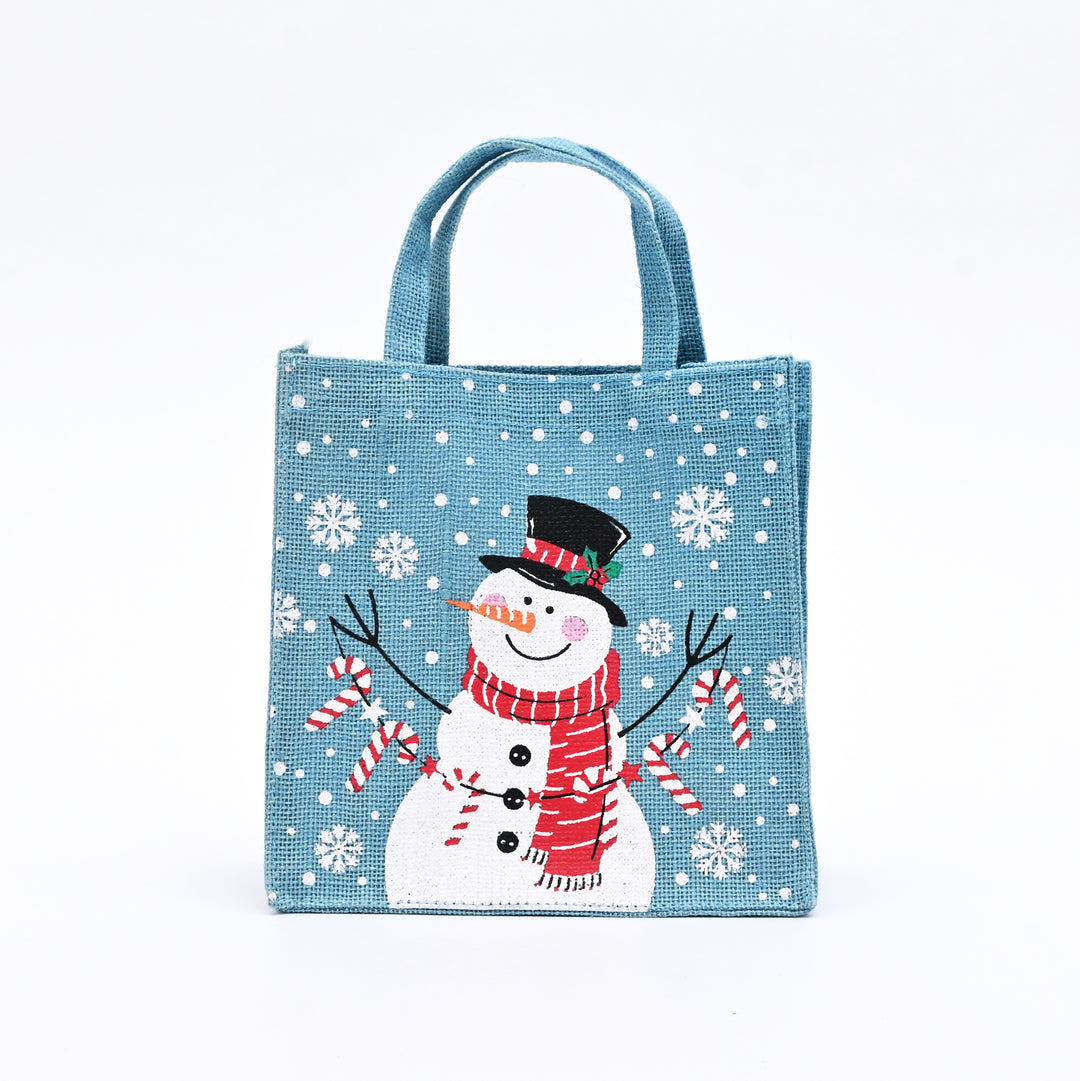 Christmas Gift Bag | Laminated Printed Gift Bag | Ice Blue