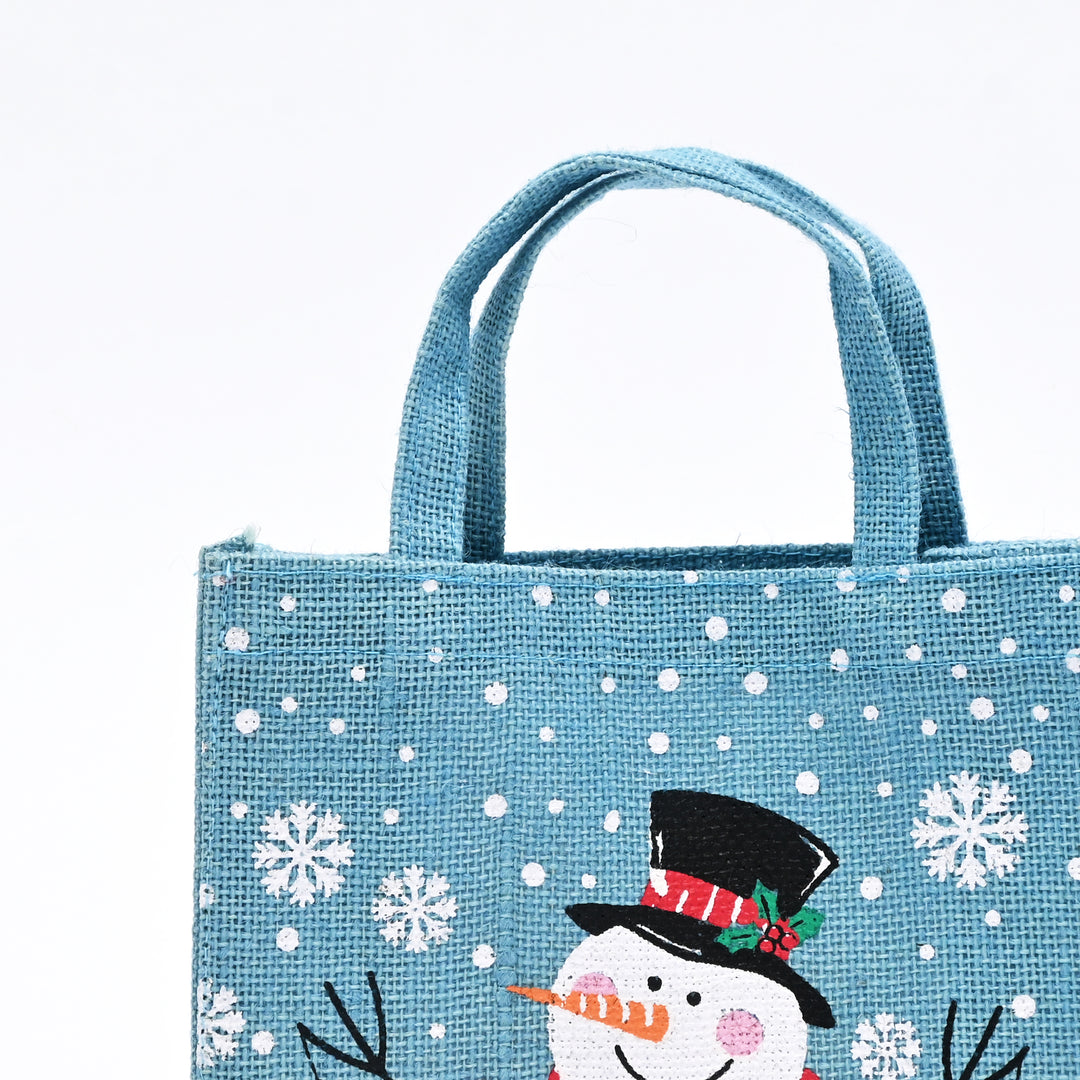 Christmas Gift Bag | Laminated Printed Gift Bag | Ice Blue