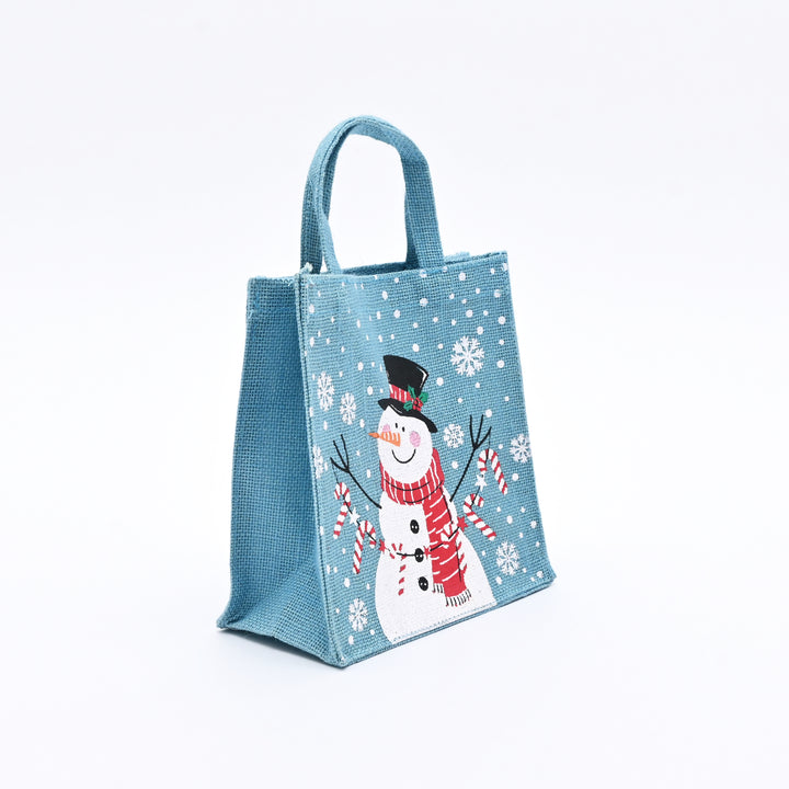 Christmas Gift Bag | Laminated Printed Gift Bag | Ice Blue