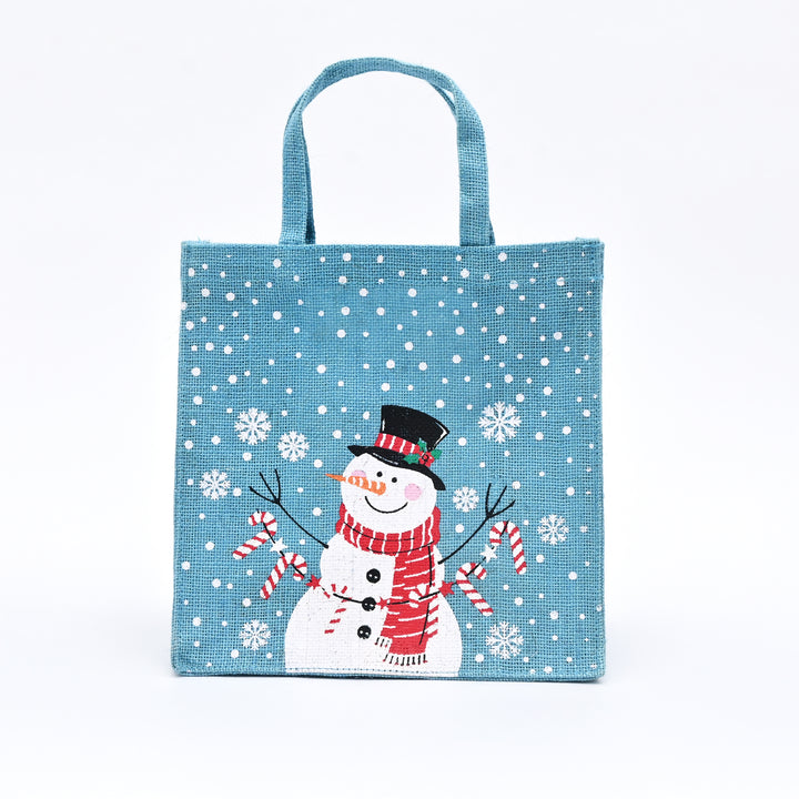 Christmas Gift Bag | Laminated Printed Gift Bag | Ice Blue