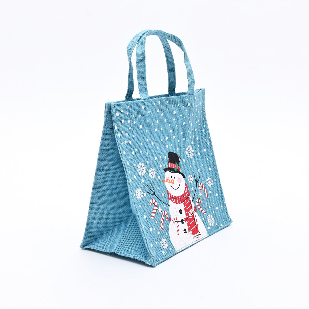 Christmas Gift Bag | Laminated Printed Gift Bag | Ice Blue