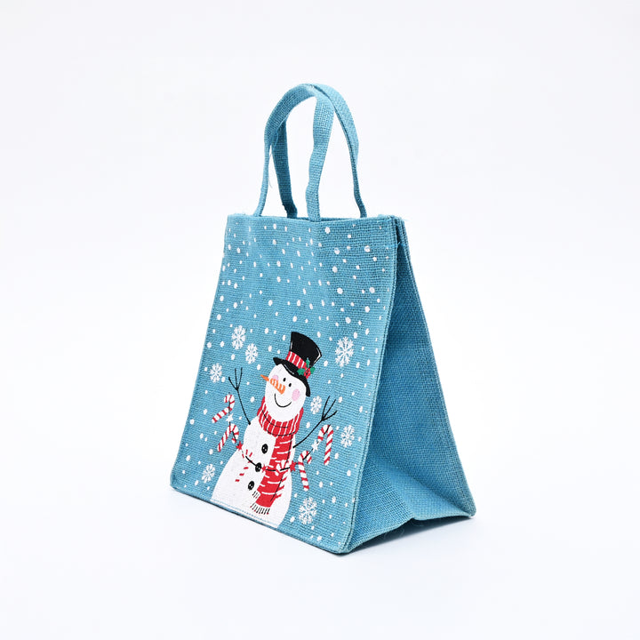 Christmas Gift Bag | Laminated Printed Gift Bag | Ice Blue