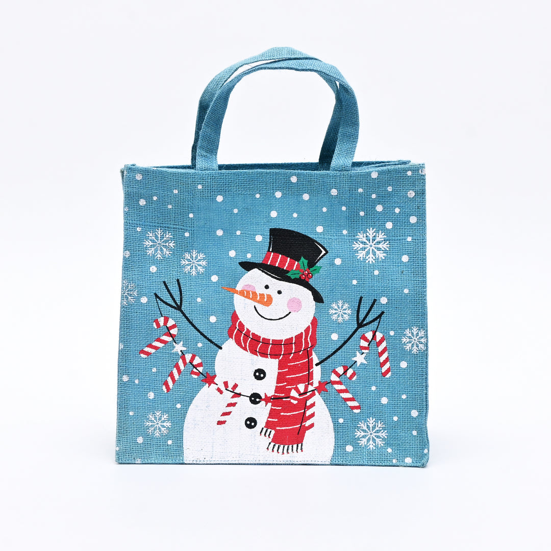 Christmas Gift Bag | Laminated Printed Gift Bag | Ice Blue