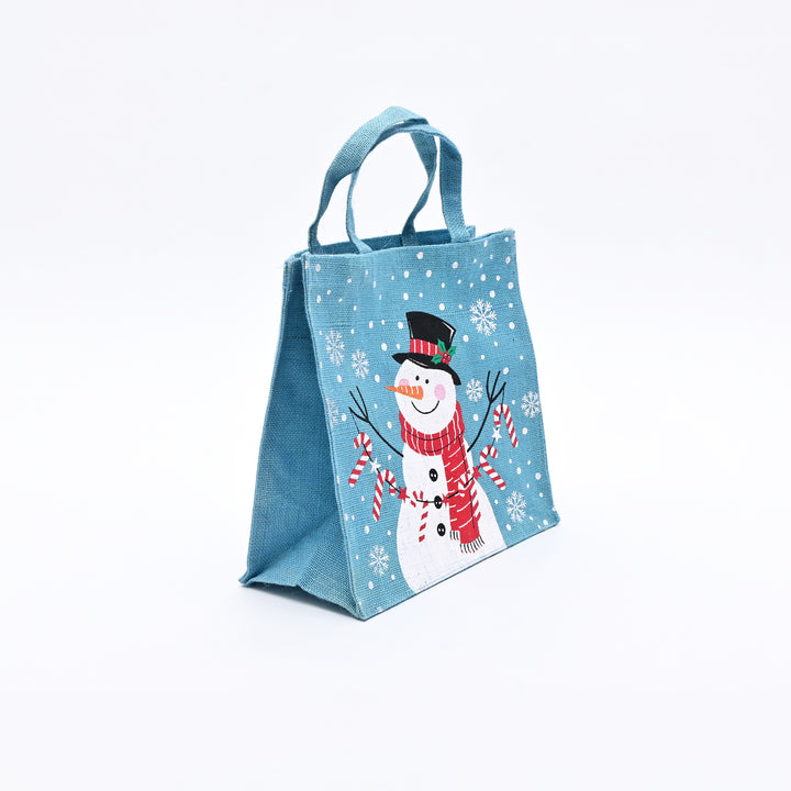 Christmas Gift Bag | Laminated Printed Gift Bag | Ice Blue