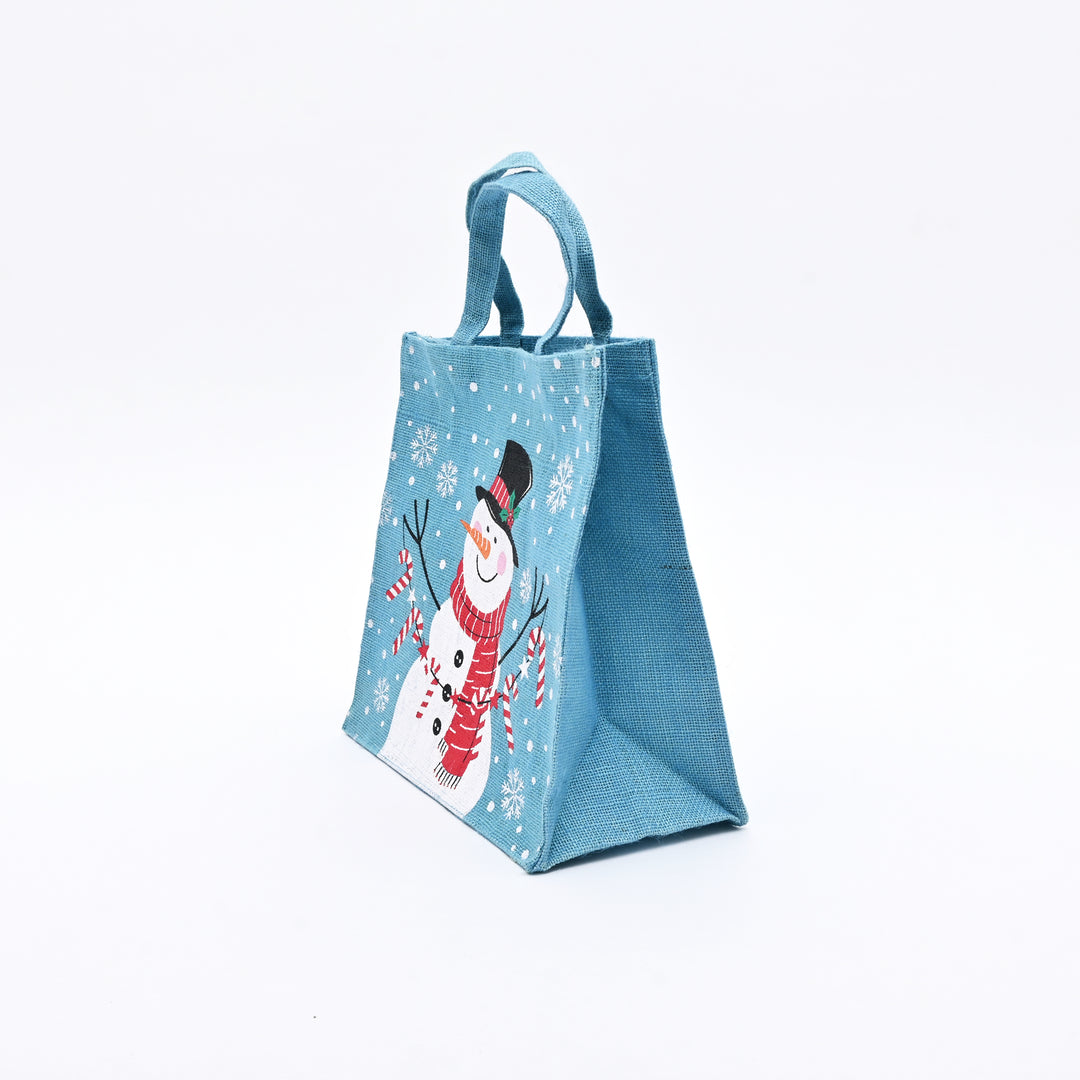 Christmas Gift Bag | Laminated Printed Gift Bag | Ice Blue