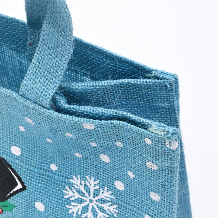 Christmas Gift Bag | Laminated Printed Gift Bag | Ice Blue