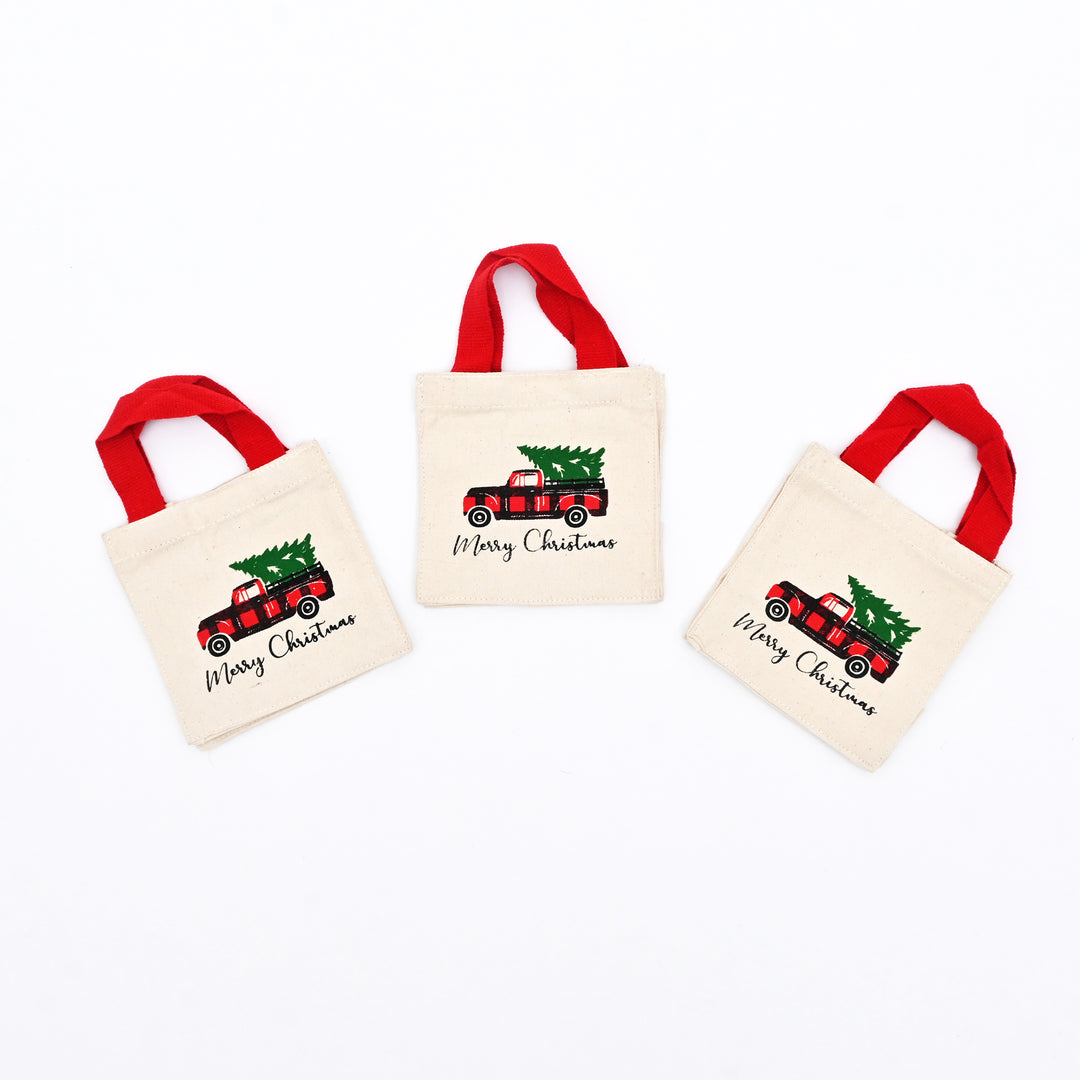 Christmas Gift Bag | Printed Gift Bag | 6x6x4"