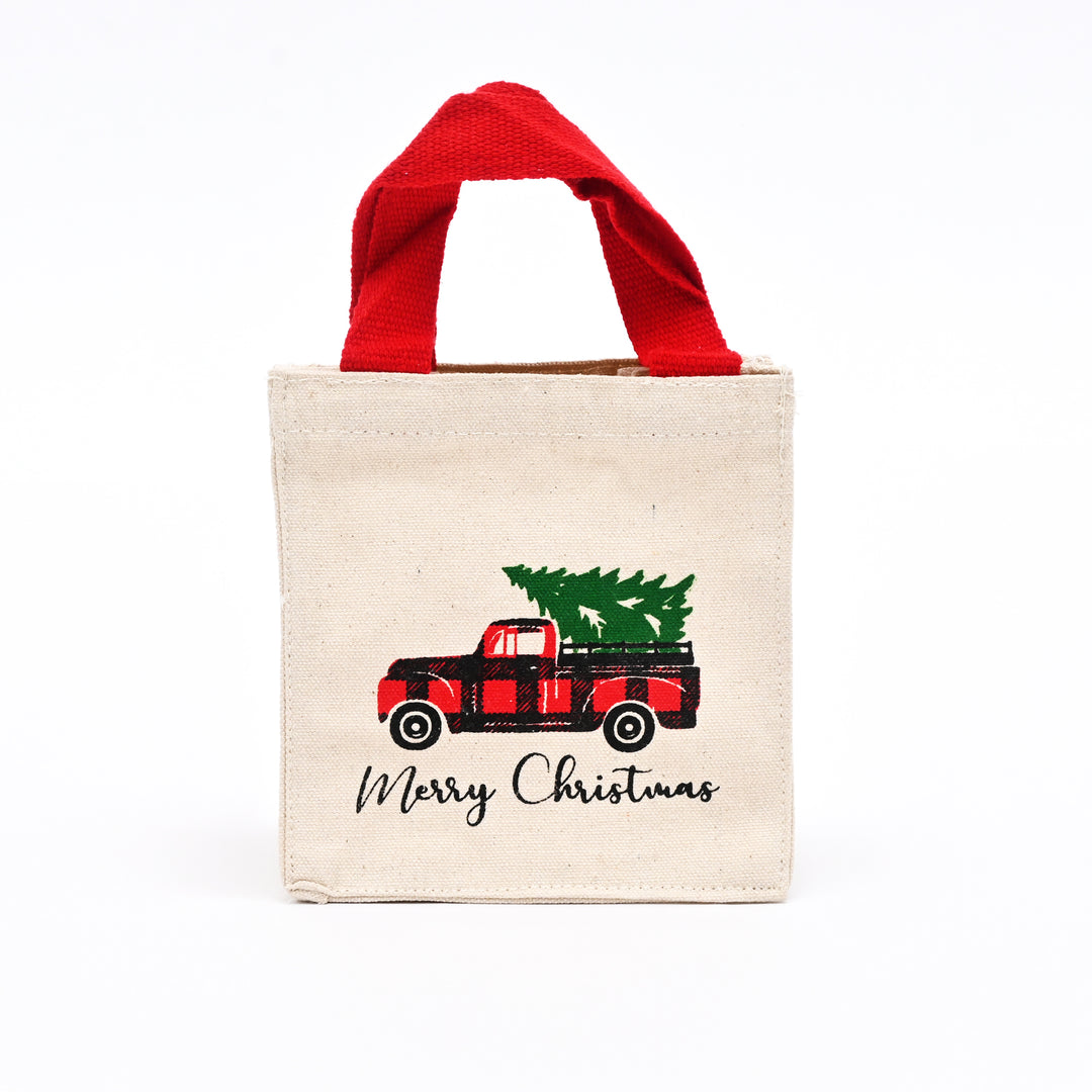 Christmas Gift Bag | Printed Gift Bag | 6x6x4"