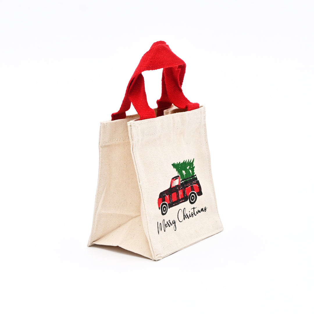 Christmas Gift Bag | Printed Gift Bag | 6x6x4"