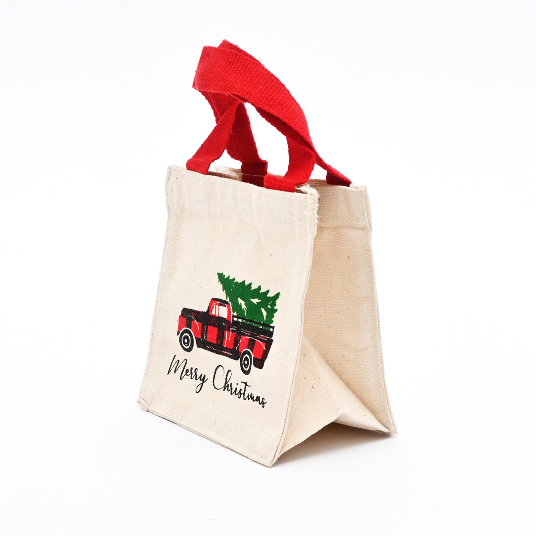 Christmas Gift Bag | Printed Gift Bag | 6x6x4"