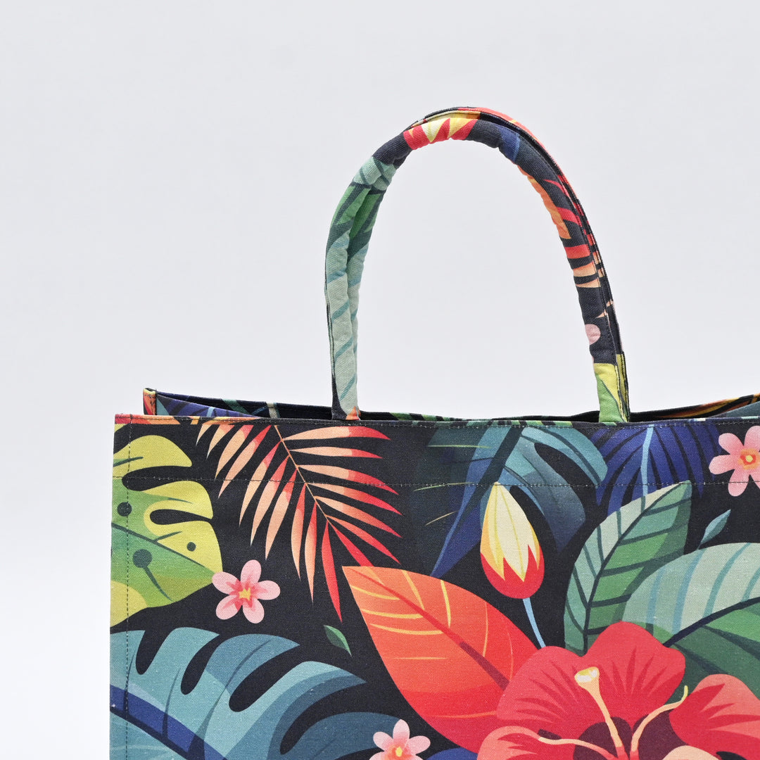 Shopper Bag | Floral Printed Canvas Carry Bag