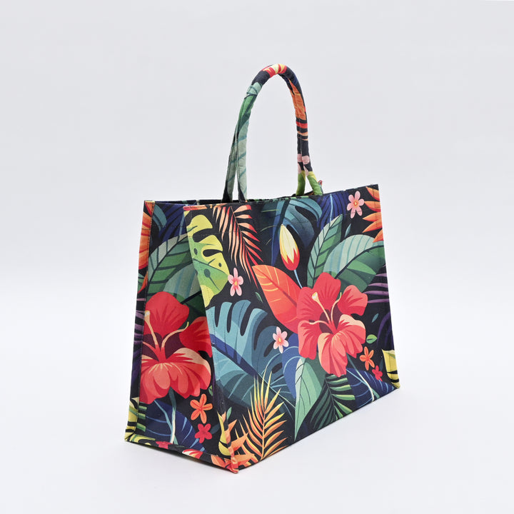 Shopper Bag | Floral Printed Canvas Carry Bag